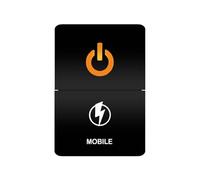 Interrupteur à double bouton-poussoir 12 V, barre lumineuse LED orange/blanc pour Toyota 4Runner Prado Landcruiser, dimensions 32,5 mm x 22 mm(Milky)