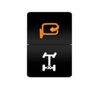Interrupteur à double bouton-poussoir 12 V, barre lumineuse LED orange/blanc pour Toyota 4Runner Prado Landcruiser, dimensions 32,5 mm x 22 mm(Ivory)