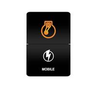 Interrupteur à double bouton-poussoir 12 V, barre lumineuse LED orange/blanc pour Toyota 4Runner Prado Landcruiser, dimensions 32,5 mm x 22 mm(Compressor mobile)