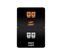Interrupteur à double bouton-poussoir 12 V, barre lumineuse LED orange/blanc pour Toyota 4Runner Prado Landcruiser, dimensions 32,5 mm x 22 mm(Light Brown)