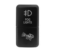 Interrupteur à double bouton-poussoir 12 V, barre lumineuse LED verte/bleue avec câble, compatible avec Toyota Bus 4Runner Hilux RAV4 Prado(Fog off-road)