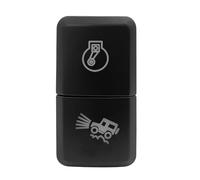 Interrupteur à double bouton-poussoir 12 V, barre lumineuse LED verte/bleue avec câble, compatible avec Toyota Bus 4Runner Hilux RAV4 Prado(Air compressor-off)