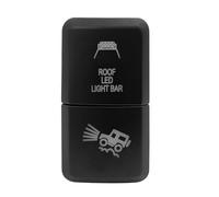 Interrupteur à double bouton-poussoir 12 V, barre lumineuse LED verte/bleue avec câble, compatible avec Toyota Bus 4Runner Hilux RAV4 Prado(Roof led off road)