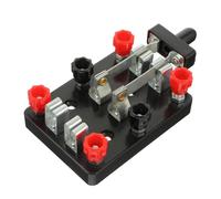 Interrupteur à Double Lame pour Expériences Électriques en Laboratoire | Plastique et Métal Noirs, Action Visible, Routage Rapide des Circuits, pour Élèves et Petites Charges en Courant Continu