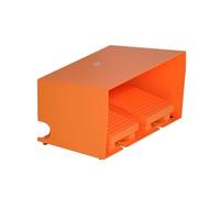 Interrupteur à double pédale XPER3100D d'origine, en métal orange avec couvercle, 1 étape, 2 contacts (1NO+NC), IP66