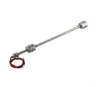 Interrupteur à flotteur à double boule en acier inoxydable pour capteur de niveau d'eau liquide - Contrôle du réservoir de piscine, options de longueur 100-500 mm, compatible AC 12 V-220 V (300 mm)