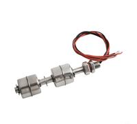 Interrupteur à flotteur à double boule en acier inoxydable pour contrôle du niveau d'eau dans les réservoirs, piscines et aquariums - Capteur de 100 mm avec fonction d'alarme supérieure/inférieure