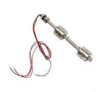 Interrupteur à flotteur à double boule en acier inoxydable pour contrôle du niveau d'eau dans les réservoirs, piscines, aquariums et puisards - Longueur réglable de 100 à 500 mm, compatible AC/DC (150