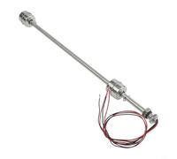 Interrupteur à flotteur à double boule en acier inoxydable pour contrôle du niveau d'eau dans les réservoirs, étangs et aquariums - Longueur réglable de 100 à 500 mm, compatible AC 12-220 V (350 mm)