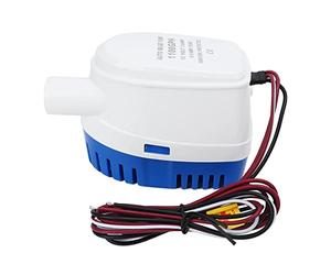 Interrupteur à flotteur intégré, pompe immergée automatique 12V 1100GPH, plastique durable - Nettoyage facile et fonctionnement fiable, idéal pour bateau ou cave vide (1100 GPH)