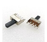 Interrupteur à glissière 10/20 pièces Micro interrupteur marche-arrêt 6pin 2P2T coulissant bascule d'alimentation 6 pieds 2 vitesses longueur de la poignée 15 MM(20 Pcs)