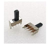 Interrupteur à glissière 100 pièces Micro Mini interrupteur à glissière marche-arrêt 6pin 2P2T interrupteur d'alimentation coulissant à bascule 6 pieds 2 vitesses longueur de la poignée 15 MM interrup