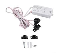 Interrupteur à induction double porte - Capteur tactile - 500 W - 220 V - Mouvement manuel - Interrupteur infrarouge pour armoire - Blanc - Espacement des trous de 14 mm (balayage manuel)