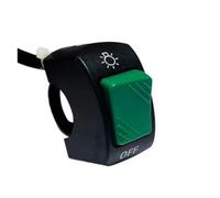 interrupteur à klaxon Bouton de commande ON/OFF pour moto, montage sur guidon, lampe signalisation phare, commutateurs modifiés(Green)