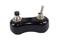 interrupteur à klaxon Convient pour le bloc de moto Harley 1 "et 7/8" interrupteurs à bascule guidon commande bouton(Black)