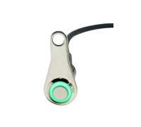 interrupteur à klaxon Interrupteur de MOTO en acier inoxydable, guidon marche-arrêt, interrupteurs montage réglables, bouton d'auto-verrouillage, accessoires Commutateur moto(Green-self-lock)