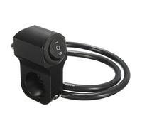 interrupteur à klaxon Interrupteur de phare guidon moto en alliage d'aluminium, 22mm, 7/8 pouces, interrupteur à trois positions, projecteur Interrupteurs de moto(Black)