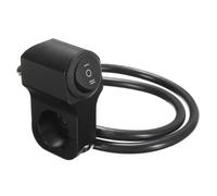 interrupteur à klaxon Interrupteur de phare guidon moto en alliage d'aluminium, 22mm, 7/8 pouces, interrupteur à trois positions, projecteur antibrouillard Ret(Black)