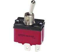 Interrupteur à levier 1 x (On)/Off/(On) APEM 3637NF/2 250 V/AC 6 A