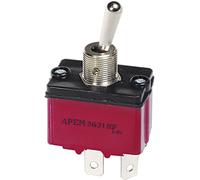 Interrupteur à levier 2 x On/Off/On APEM 3649NF/2 250 V/AC 6 A permanent/0/permanent 1 pc(s)