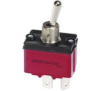 Interrupteur à levier 1 x (On)/Off/(On) APEM 3637NF/2 250 V/AC 6 A momentané/0/momentané 1 pc(s)