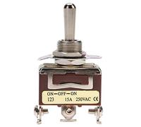 Interrupteur à Levier Momentané 15A/250V ON/OFF pour Commutation Alimentation Équipements Industriels