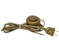 Interrupteur à Pied doré 3 m, Connexion Pratique et élégante, idéal pour contrôler Les appareils électroniques avec facilité.