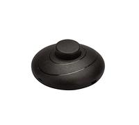 Interrupteur à pied rond - Noir - 250 V/2 A - Interrupteur intermédiaire pour 1 fil