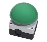 Interrupteur à pied XFAK-KC11 avec bouton champignon, 2 fermetures, auto-réinitialisable, pour commandes industrielles, alliage d'argent, IP20, vert/rouge/jaune/noir (vert)
