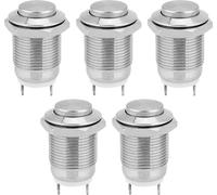 interrupteur à poussoir métallique en 5 parties, 1 contact à fermeture, 2 broches, étanche, à réarmement automatique, accessoire électronique (High Flush)