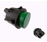 Interrupteur à pression - Diamètre : 25 mm - 250 V - 16 A - Couleur : vert - Fiche plate : 6,3 mm