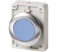 Interrupteur à pression plat, rond, chromé bouton bleu Eaton M30C-FDR-B 1 pc(s) Piece