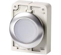 Interrupteur à pression plat, rond, chromé Eaton M30C-FDRL-W 182950 blanc 1 pc(s)