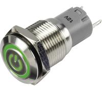 Interrupteur à pression TRU COMPONENTS LAS2GQF-11ZET/G/12V/S/P 1303025 48 V/DC 2 A 1 x On/On IP65 à accrochage 1 pc(s)