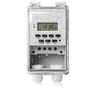 Interrupteur à relais temporel programmable 220 V 10 A - Minuterie numérique LCD avec couvercle transparent étanche - Minuterie numérique intelligente - Minuterie murale