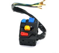 Interrupteur ABS 22mm pour Phares et Feux Interrupteur ABS 22mm | 5 fonctions intégrées, contrôle feux/phares/USB, montage rapide guidon 22mm, idéal pour moto et ATV
