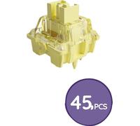 Interrupteur Akko V3 Cream Yellow Pro, force d'actionnement de 50gf, course totale de 3,3mm, jaune crème Linéaire