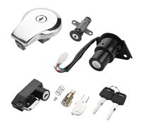 Interrupteur allumage Universel Kit de verrouillage bouchon réservoir carburant moto pour Vi&rago XV535 XV250 XV125