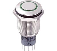 Interrupteur antivandalisme TRU COMPONENTS LAS2GQF-22ZE/G/12V/N/P 701846 250 V/AC 3 A 2 x On/On à accrochage 1 pc(s)