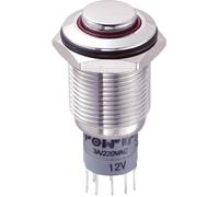 Interrupteur antivandalisme TRU COMPONENTS LAS2GQH-22ZE/R/12V/S/P 701873 250 V/AC 3 A 2 x On/On à accrochage 1 pc(s)