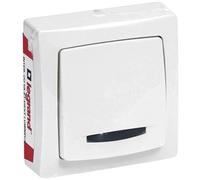 Legrand - Interrupteur ou va-et-vient lumineux (voyant fourni) Appareillage Saillie - Blanc
