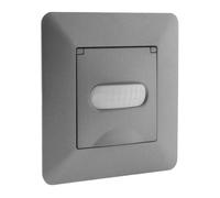 Zenitech - Interrupteur Automatique Compatible LED - Artezo - Détection de Présence 9m - pour Couloir et Escalier - Allumage Extinction Automatique - Titanium
