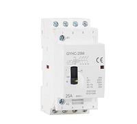 Interrupteur automatique Contacteur manuel 4P 25A 4NO 2NO2NC 220V/230V Rail ménage AC contacteur modulaire 50/60HZ 1 pièces (Color : 4p 25a 2no2nc 220v)