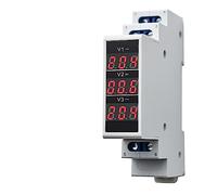 Interrupteur automatique Din Rail Mount triphasé AC 80-500V Mini voltmètre modulaire voltmètre jauge indicateur BV-3R LED affichage numérique