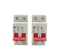 Interrupteur automatique Disjoncteur C45N 2 pôles 3a/6a/10a/16a/20a/32a/40a/50a/63a 400V ~ C Type Mini disjoncteur MCB Montage 35mm Pouvoir de coupure 6Ka (Size : 40A)