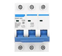 Interrupteur automatique Disjoncteur de Protection 3 pôles 32A 400V DZ47-63 Protection manuelle et automatique contre les courts-circuits for la Protection contre les fuites