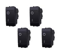 Interrupteur bipolaire 0-1 16A, compatible avec Bticino Living Light (4 pièces, noir)