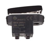 Interrupteur bipolaire, 1 P 16 A 220 V, compatible avec Bticino Living, compatible avec Vimar Plana (Noir)