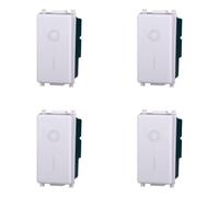 Interrupteur bipolaire 2P 16A compatible Plana couleur blanche EV0402 kit 4pcs