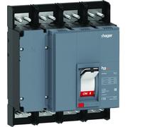 Interrupteur boitier moulé h3+ PW1600 4 Poles 800A - HAGER HMQ801AR